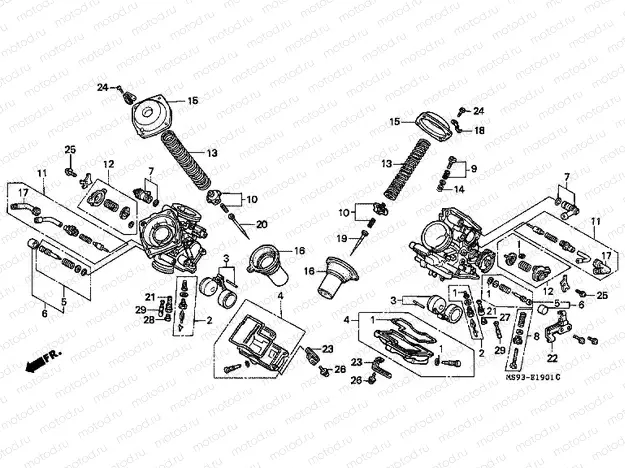 E-19-1 CARBURETOR (PARTS)