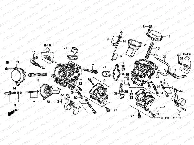 E-19-1 CARBURETOR (PARTS)