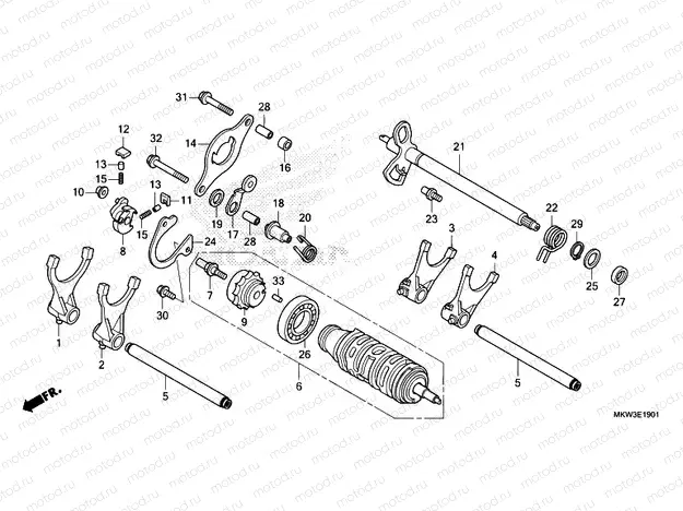 E-19-1 GEARSHIFT DRUM (NC750XD)