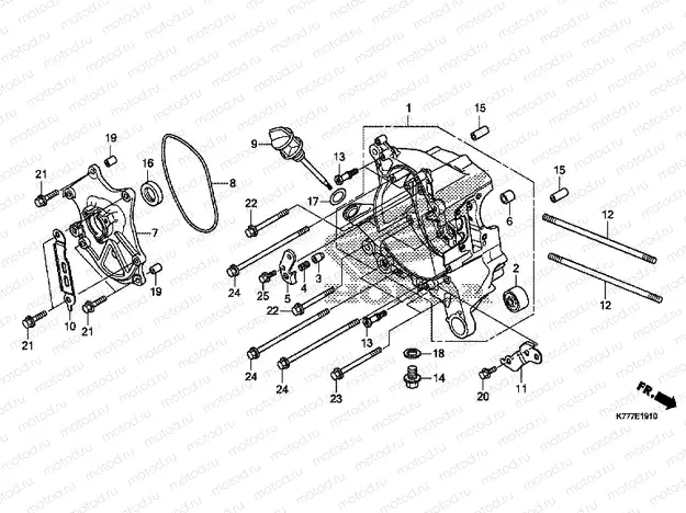 E-19-10 RIGHT CRANKCASE