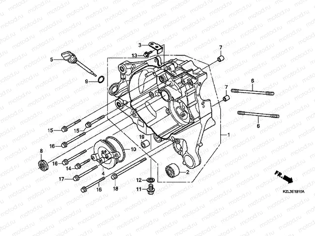E-19-10 RIGHT CRANKSHAFT