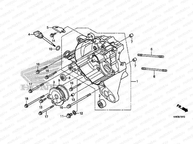 E-19-10 RIGHT CRANKSHAFT