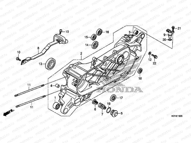 E-19-20 LEFT CRANKSHAFT