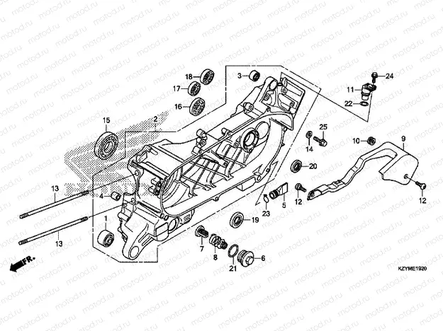E-19-20 LEFT CRANKSHAFT