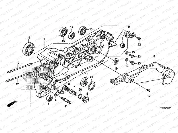 E-19-20 LEFT CRANKSHAFT