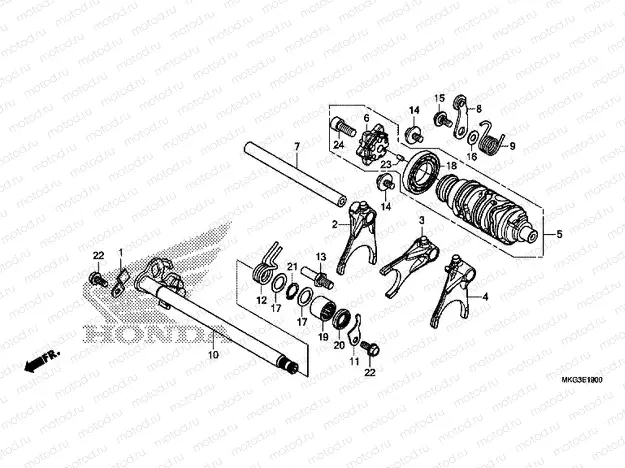 E-19 GEAR SHIFT DRUM