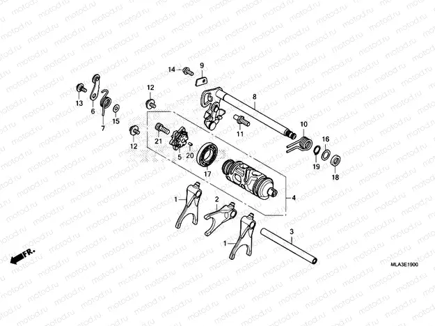 E-19 GEARSHIFT DRUM (CMX1100A/A2)