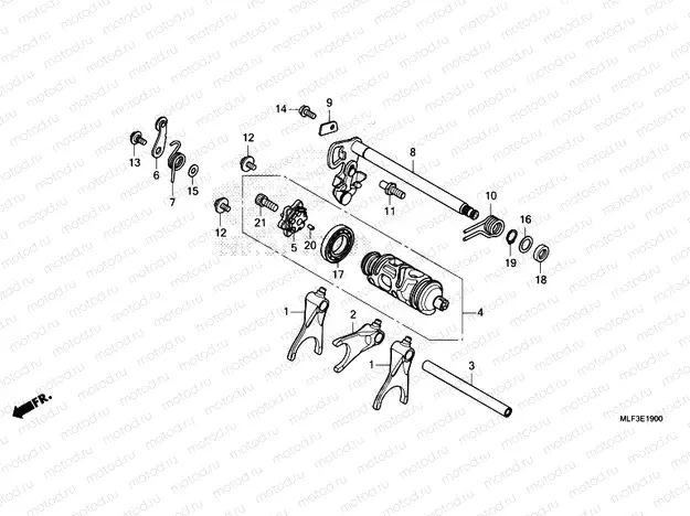 E-19 GEARSHIFT DRUM  NT1100A
