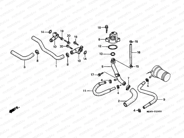 E-19 WATER PUMP (ST1100PP / PS)
