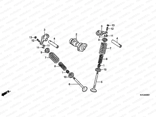 E-2-1 CAMSHAFT / VALVE (GLH125SH)