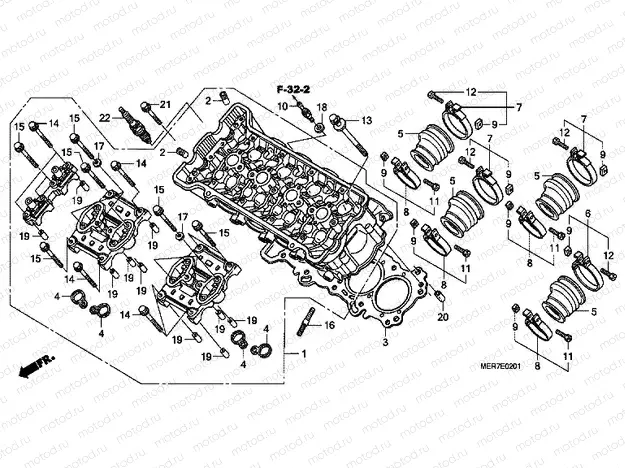 E-2-1 CYLINDER HEAD (CBF600S8 / SA8 / N8 / NA8)
