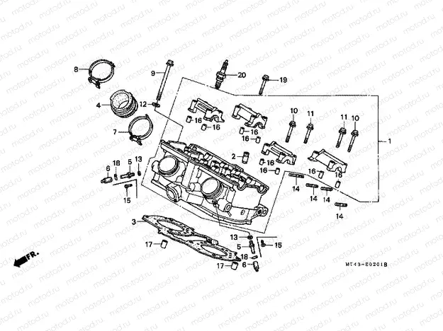 E-2-1 CYLINDER HEAD (REAR)