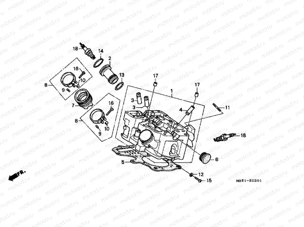 E-2-1 CYLINDER HEAD (REAR)
