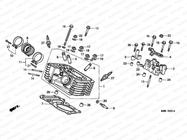 E-2-1 CYLINDER HEAD (REAR)