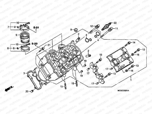 E-2-1 LEFT CYLINDER HEAD