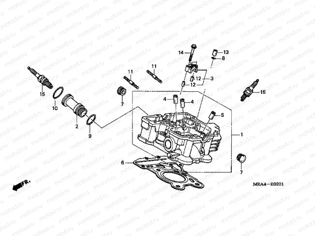 E-2-1 REAR CYLINDER HEAD
