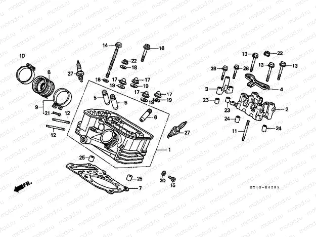 E-2-1 REAR CYLINDER HEAD
