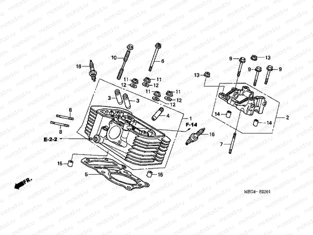 E-2-1 REAR CYLINDER HEAD