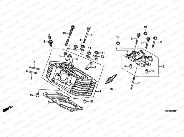 E-2-1 REAR CYLINDER HEAD