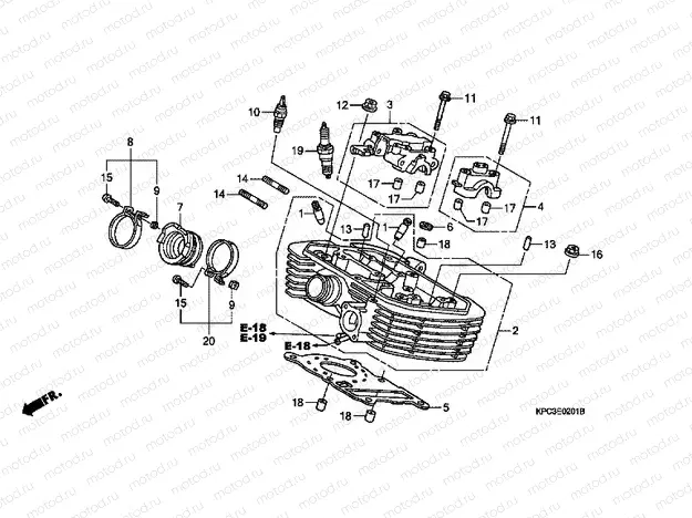 E-2-1 REAR CYLINDER HEAD