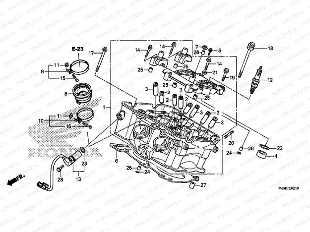 E-2-10 CYLINDER HEAD (REAR)