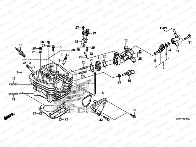 E-2 CYLINDER HEAD