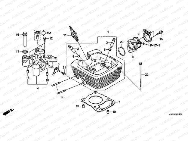 E-2 CYLINDER HEAD (CBF1505 / M5 / 6 / M6)