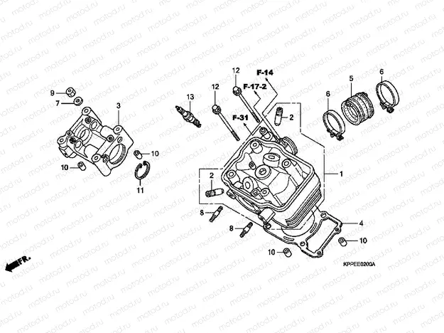 E-2 CYLINDER HEAD (CBR125R / RS / RW5 / RW6 / RW8)