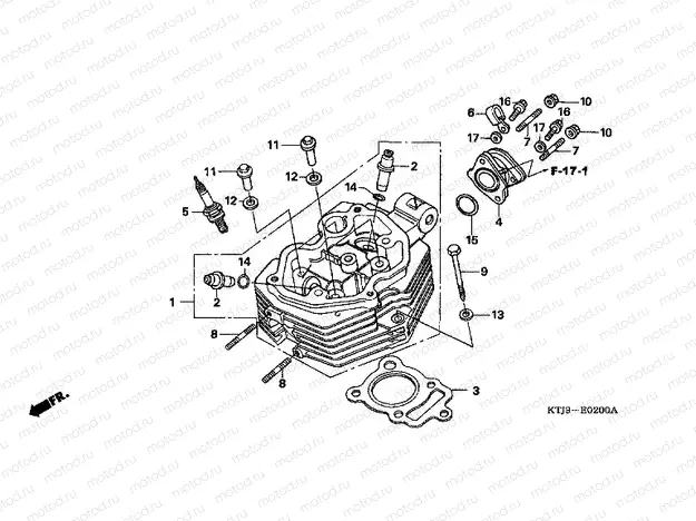 E-2 CYLINDER HEAD (CGR125SH5,8)