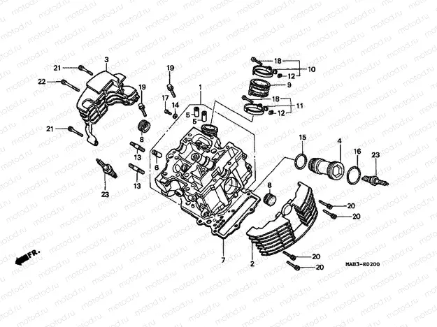 E-2 CYLINDER HEAD (FRONT)