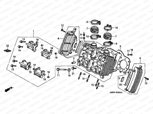 E-2 CYLINDER HEAD (FRONT)