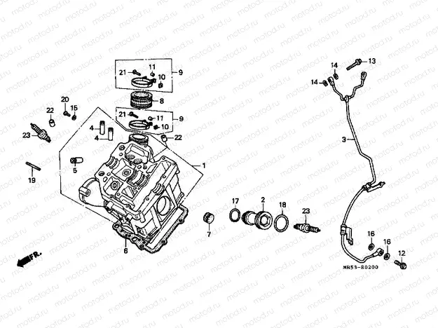 E-2 CYLINDER HEAD (FRONT)