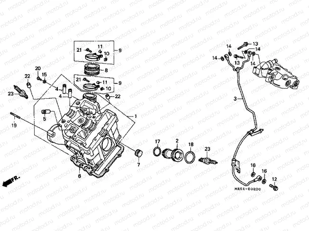 E-2 CYLINDER HEAD (FRONT)