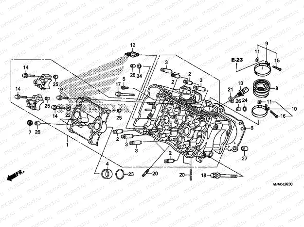 E-2 CYLINDER HEAD (FRONT)