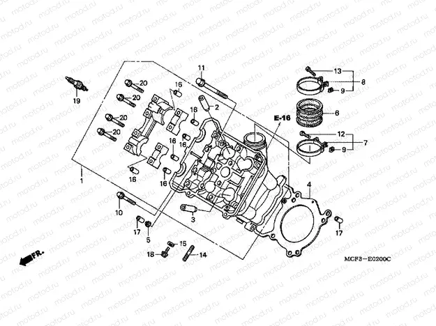 E-2 FRONT CYLINDER HEAD
