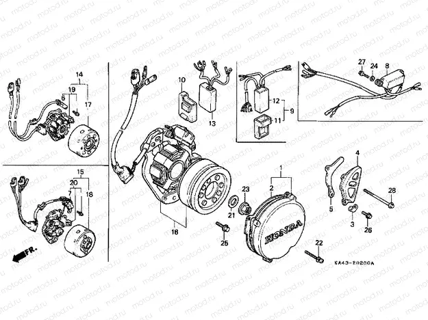 E-2 LEFT CRANKSHAFT COVER / GENERATOR / C.D.I. UNIT