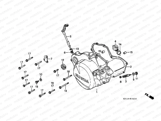 E-2 RIGHT CRANKSHAFT COVER