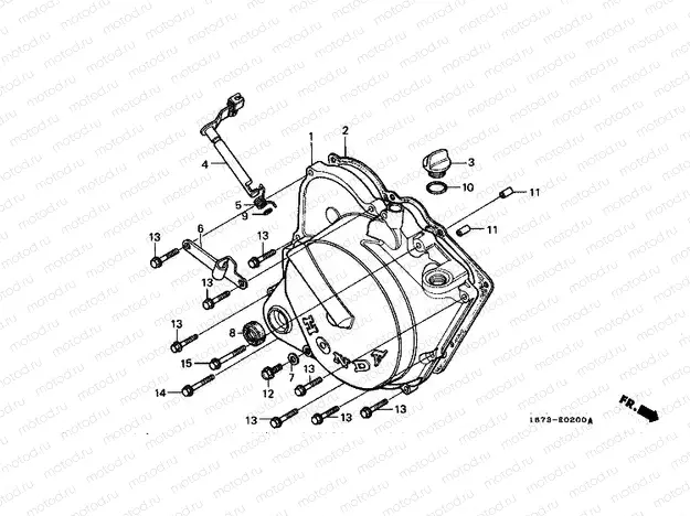 E-2 RIGHT CRANKSHAFT COVER
