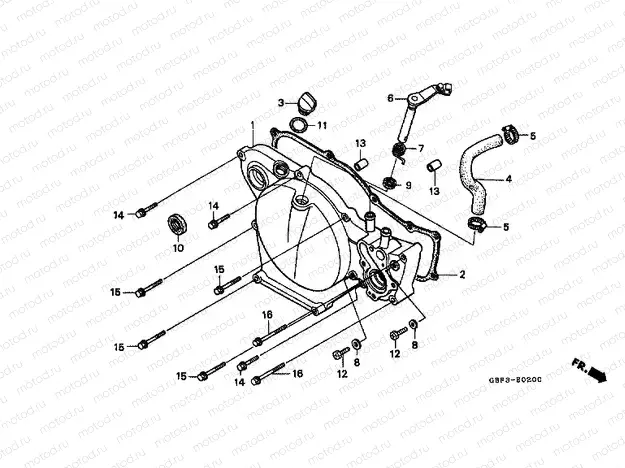 E-2 RIGHT CRANKSHAFT COVER