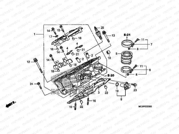 E-2 RIGHT CYLINDER HEAD