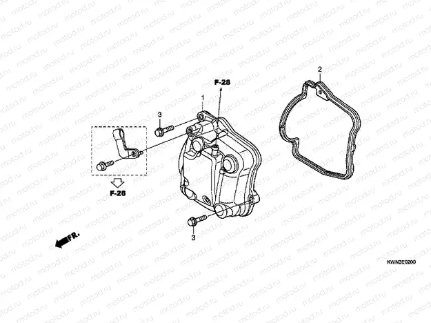 E-2 VALVE COVER (WW125EX2A / EX2B)