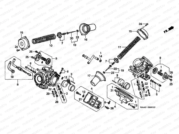 E-20-1 CARBURETOR (PARTS)