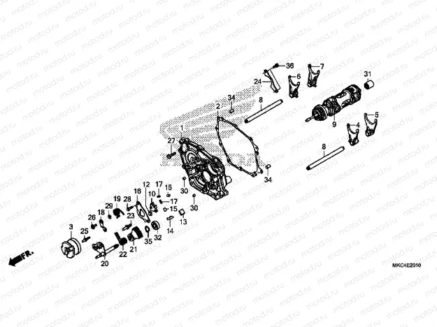 E-20-10 SHIFT DRUM / SHIFT FORK (DCT)