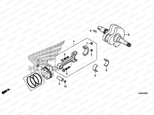 E-20 CRANK SHAFT / PISTON