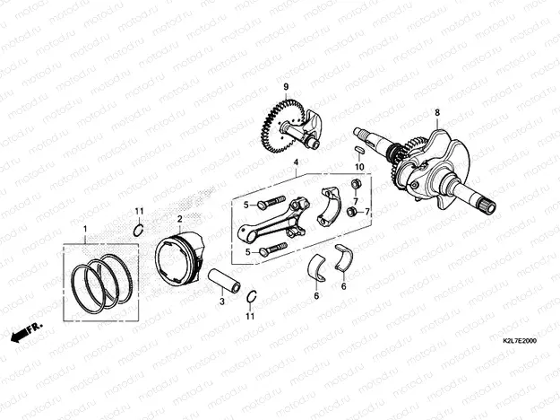 E-20 CRANKSHAFT & PISTON