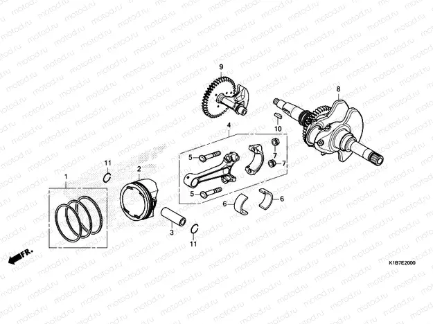 E-20 CRANKSHAFT & PISTON