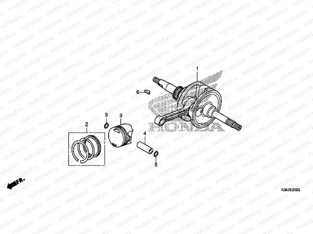 E-20 CRANKSHAFT / PISTON