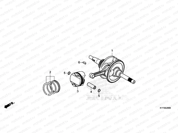 E-20 CRANKSHAFT & PISTON