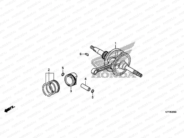 E-20 CRANKSHAFT / PISTON