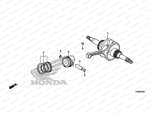 E-20 CRANKSHAFT / PISTON
